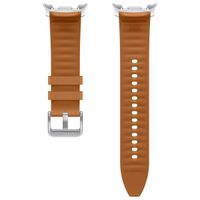 Samsung Original Hybrid Vegan Leder Armband für das  Samsung Galaxy Watch 8 (40/44mm) / Classic (46mm) - Camel