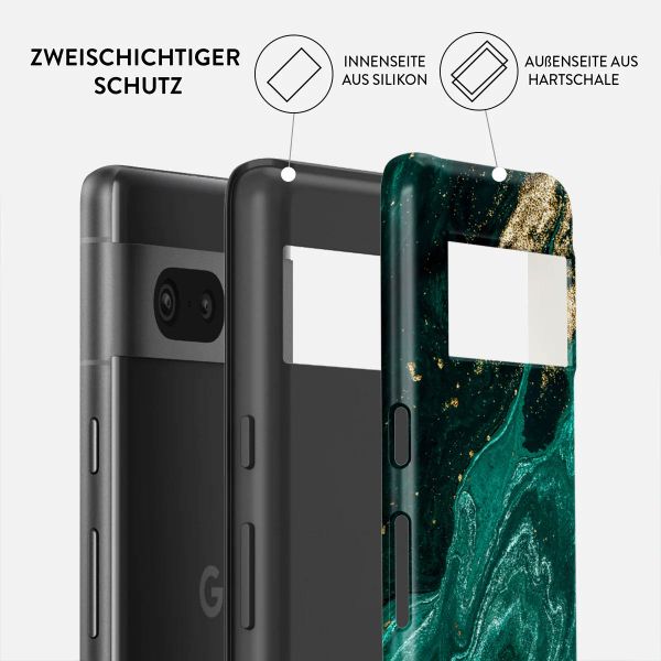 Burga Tough Back Cover für das Google Pixel 7 - Emerald Pool