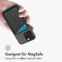 Accezz Lederkartenhalter - Geeignet für MagSafe und Qi2 - Onyx Black