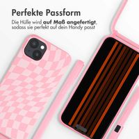 imoshion SilikonHülle design mit Band Apple iPhone 15 Plus - Retro Pink