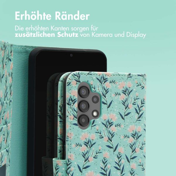 imoshion Design Klapphülle Samsung Galaxy A13 (4G) - Blue Flowers