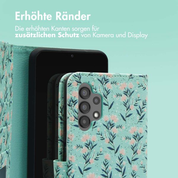 imoshion Design Klapphülle für das Samsung Galaxy A13 (4G) - Blue Flowers