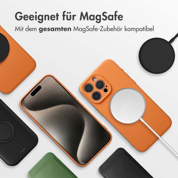 imoshion Color Back Cover mit MagSafe Apple iPhone 15 Pro Max - Neon Orange