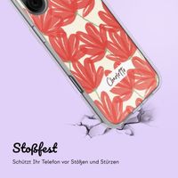 Personalisierte Hülle mit Blumen Apple iPhone 16 - Transparent