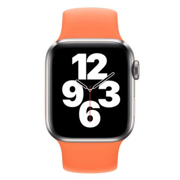Apple Silikon Solo Loop für das  Apple Watch | 38/40/41/42 mm - Größe 9 - Kumquat