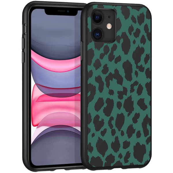 imoshion Design Hülle iPhone 11 - Leopard - Grün / Schwarz