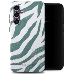 Selencia Vivid Back Cover Samsung Galaxy S23 FE - Colorful Zebra Pine Blue