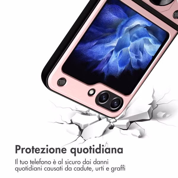 imoshion Rugged Back Cover mit Ring Samsung Galaxy Z Flip 5 - Rosé gold