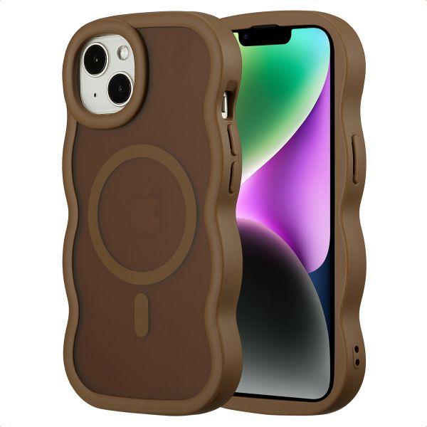 Selencia Wavy Backcover mit MagSafe Apple iPhone 14 / 13 - Mocha Brown