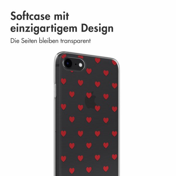 imoshion Design Hülle iPhone SE (2022 / 2020) / 8 / 7 - Red Hearts