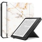 imoshion Design Klappbare Klapphülle für das Kobo Libra 2 / Tolino Vision 6 - White Marble