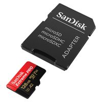 SanDisk microSD Extreme PRO - 128GB - Inklusive SD-Adapter und RescuePro Deluxe - UHS-I/U3/Full HD/4K UHD