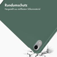 Accezz Smarte Klapphülle aus Silikon Apple iPad 11 (2025) 11 Zoll A16 / iPad 10 (2022) 10.9 Zoll - Dunkelgrün
