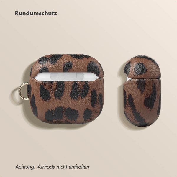 Selencia Sabi Case Apple AirPods 4 - Leopardenmuster - Mocha Brown