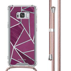 imoshion Design Hülle mit Band Samsung Galaxy S8 - Bordeaux Graphic