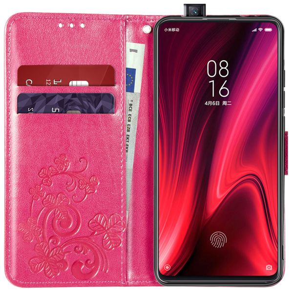 Kleeblumen Klapphülle Fuchsia für Xiaomi Mi 9T (Pro)