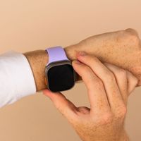imoshion Silikon-Armband⁺ für  Apple Watch Series 1 t/m 11 / SE / Ultra (44/45/46/49 mm) - Größe M/L - Lila / Lilac