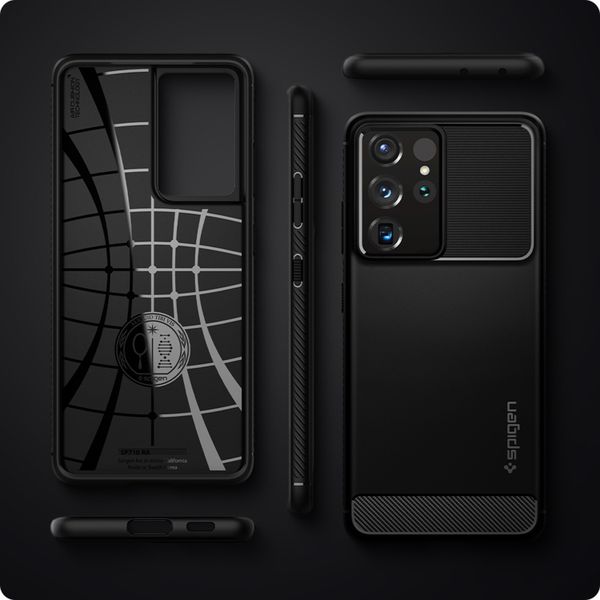 Spigen Rugged Armor Case Samsung Galaxy S21 Ultra - Schwarz