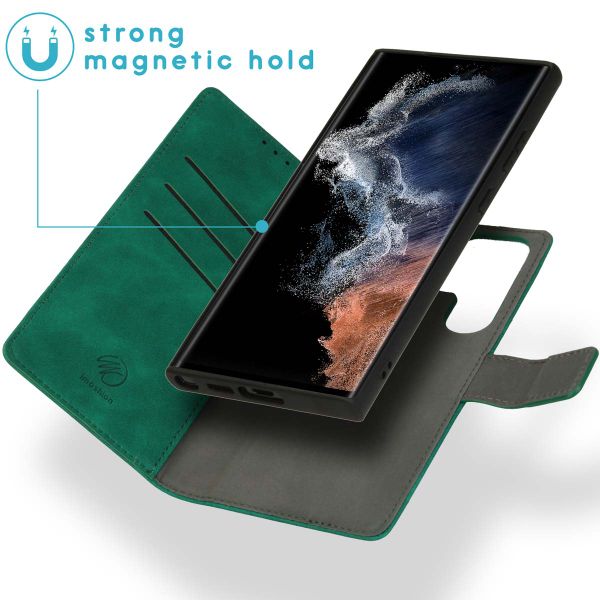 imoshion Entfernbare 2-1 Luxus Klapphülle Samsung Galaxy S23 Ultra - Dunkelgrün