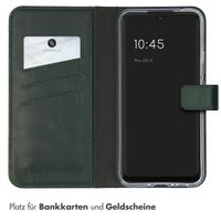 Selencia Echtleder Klapphülle Samsung Galaxy A34 (5G) - Grün