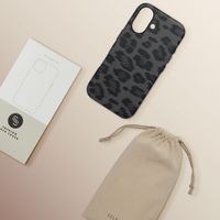 Selencia Sabi Backcover Leopardenmuster mit MagSafe Apple iPhone 16 - Midnight Black