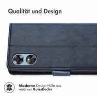 imoshion Luxuriöse Klapphülle für das Oppo A17 - Dunkelblau