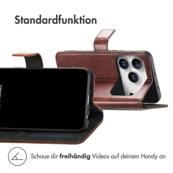 imoshion Luxuriöse Klapphülle Apple iPhone 18 Pro / 17 Pro - Dunkelbraun