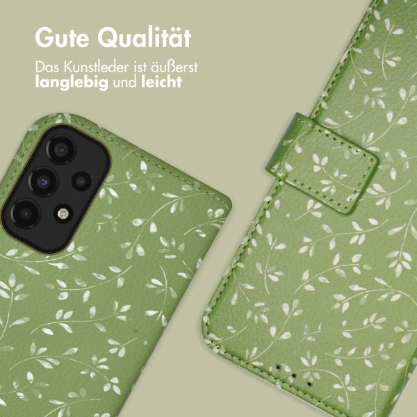 imoshion Design Klapphülle Samsung Galaxy A33 - Green Flowers