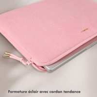 Selencia Cord Laptop Hülle 15-16 Zoll - Laptop Sleeve - Soft Blush