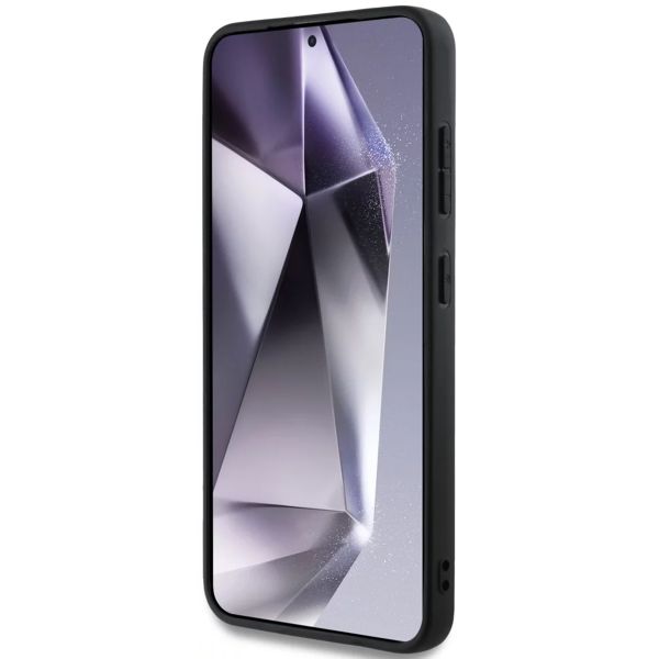 Guess 4G Metal Logo Back Cover mit Glitter Samsung Galaxy S25 - Rosa