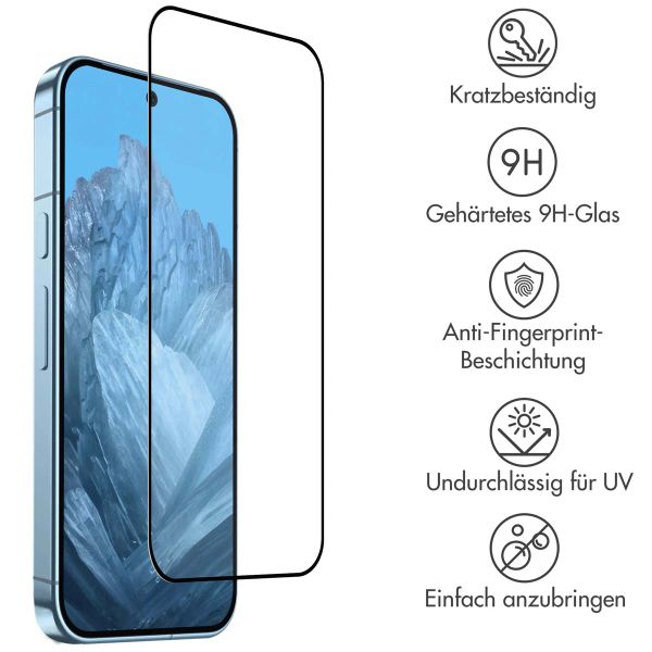 Accezz Full Cover Screen Protector aus gehärtetem Glas Google Pixel 9 / 9 Pro