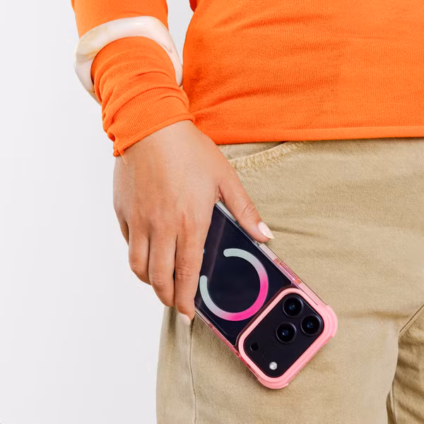 Selencia Gradient MagSafe Back Cover Apple iPhone 17 Pro - Rosa / Blau