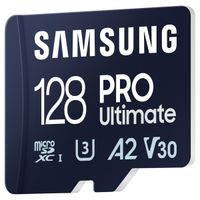 Samsung PRO Ultimate microSD - 128GB - Inklusive USB-Kartenleser - UHS-I/U3/Full HD/4K UHD