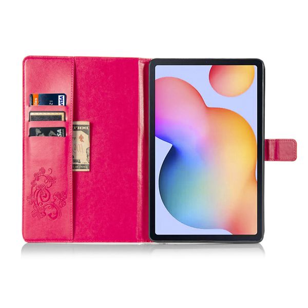 Kleeblumen Klapphülle Klapphülle Galaxy Tab A 10.1 (2019) - Fuchsia