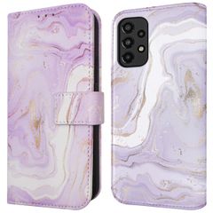 imoshion Design Klapphülle Samsung Galaxy A33 - Purple Marble