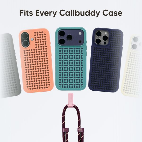 Callbuddy Lanyard - Cross Body Handyband - Burgundy Pink