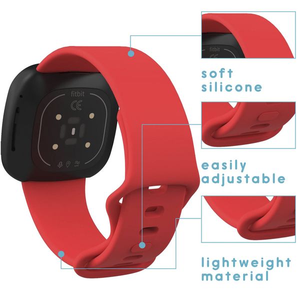 imoshion Silikonband für das Fitbit Versa 4 / 3 / Sense (2) - Rot