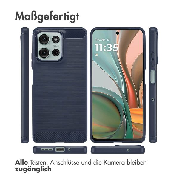 imoshion Brushed Back Cover Motorola Moto G75 5G - Dunkelblau