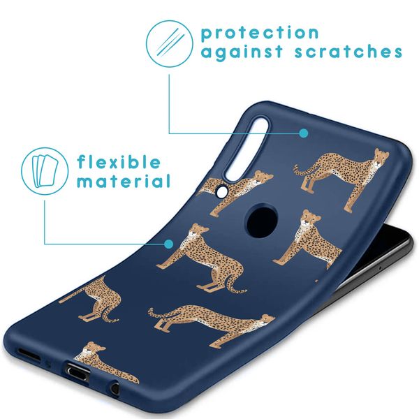 imoshion Design Hülle Huawei P30 Lite - Leopard - Blau