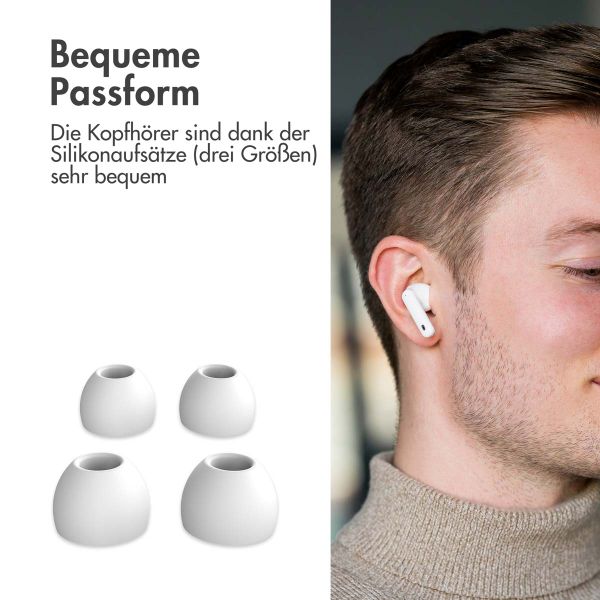 imoshion Aura Pro Kabellose In-Ear-Kopfhörer - Aktive Geräuschunterdrückung (ANC) - Weiß