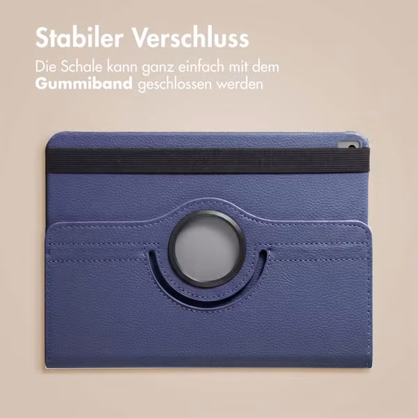 imoshion 360° drehbare Klapphülle Apple iPad 9 (2021) 10.2 Zoll / iPad 8 (2020) 10.2 Zoll / iPad 7 (2019) 10.2 Zoll - Dunkelblau