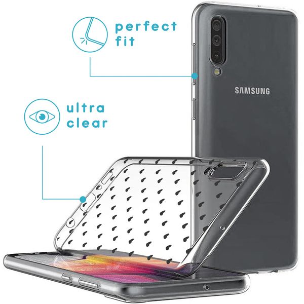 imoshion Design Hülle Samsung Galaxy A50 / A30s - Herzen - Schwarz