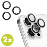 imoshion 2er-Pack Objektivschutz für Kamera für das iPhone 16 Pro / 16 Pro Max - Weiß / Titanium