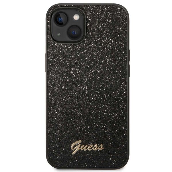 Guess Glitter Flakes Back Cover Apple iPhone 14 - Schwarz