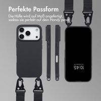 Selencia SilikonHülle mit abnehmbarem Band Apple iPhone 17 Pro Max - Schwarz