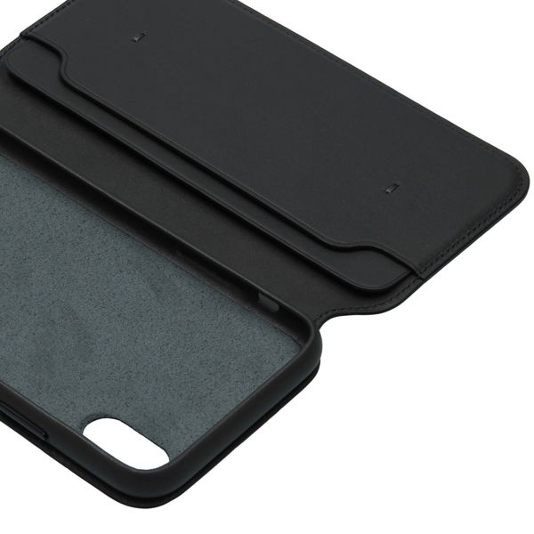 Apple Schwarzer Leather Folio Klapphülle Apple iPhone X / Xs