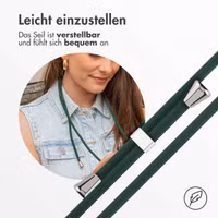 imoshion Silikonhülle mit Band für das Samsung Galaxy S24 FE - Dunkelgrün