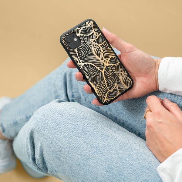 imoshion Design Hülle für das iPhone 11 Pro - Blätter / Schwarz