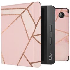 imoshion Design Slim Hard Sleepcover mit Stand für das Kobo Libra H2O - Pink Graphic