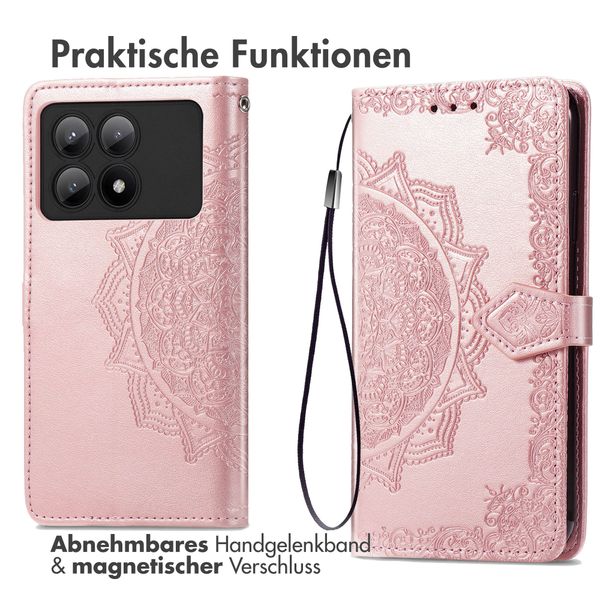 imoshion Mandala Klapphülle für das Xiaomi Poco X6 Pro - Rose Gold